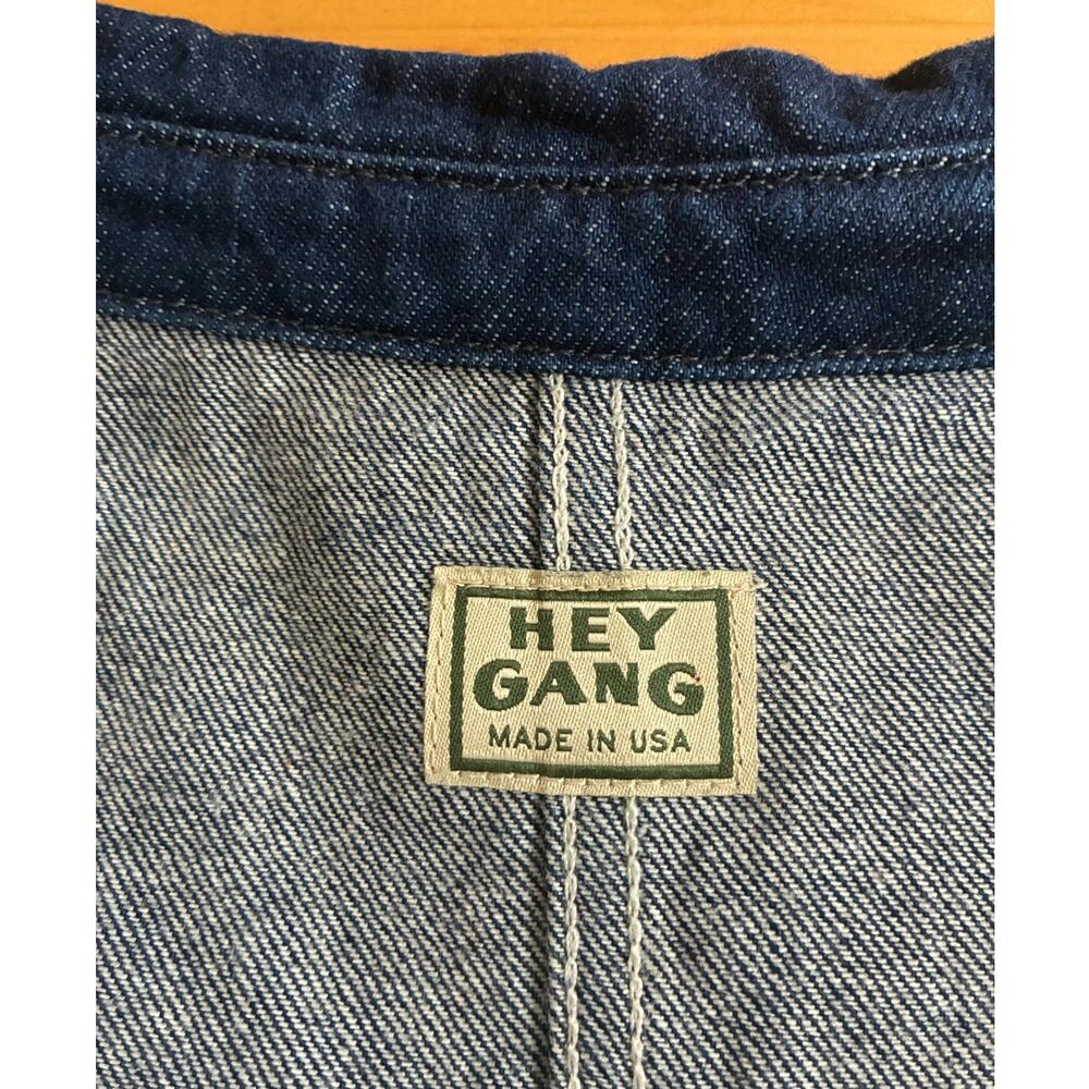 Hey Gang The Barn Coat Chore Coat Denim Jean Jacket, Unisex Size 2 (Adult M) - Picture 4 of 9